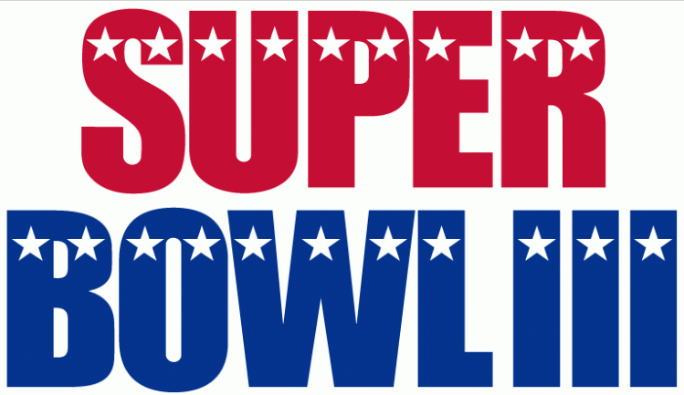 Super Bowl III Primary Logo iron on transfers for T-shirts
